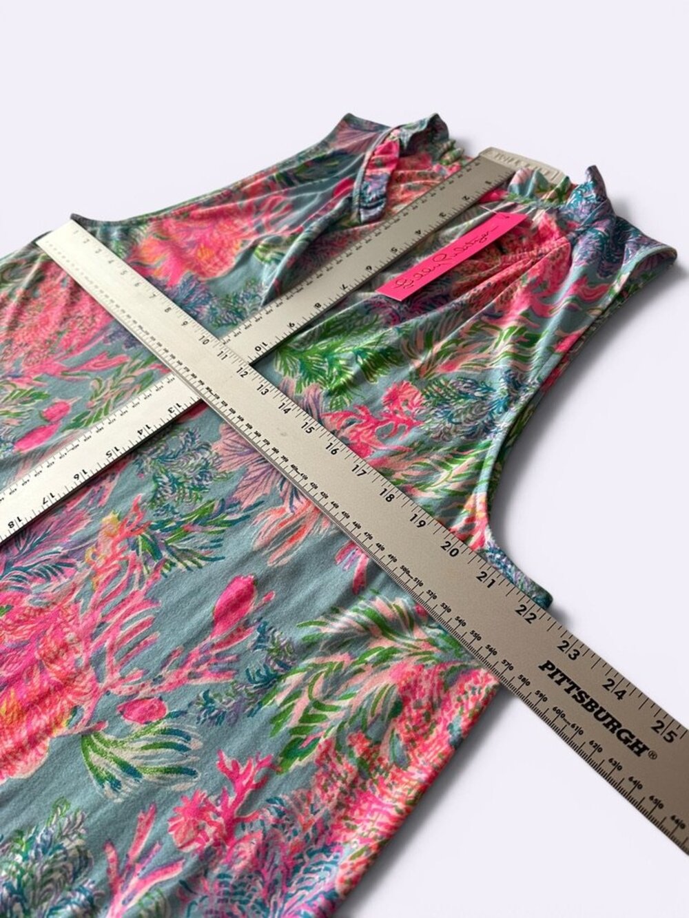 Lilly Pulitzer Women's MALONE Mini Dress Celestial Blue Cay To My Heart XXL NEW - Picture 8 of 8